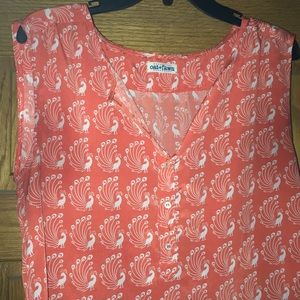 Cute Peacock Print Top